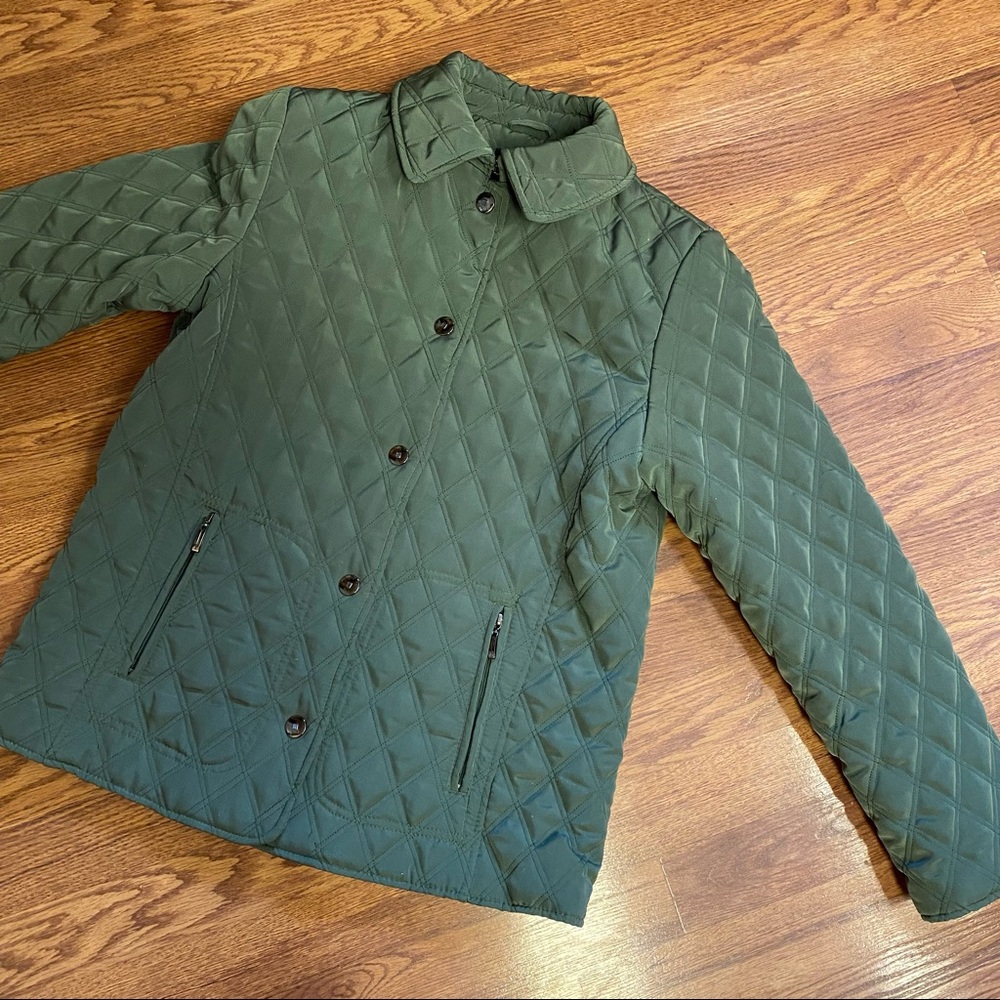 Vintage Quilted Jacket Riding Coat Size Small Puffer … - Gem